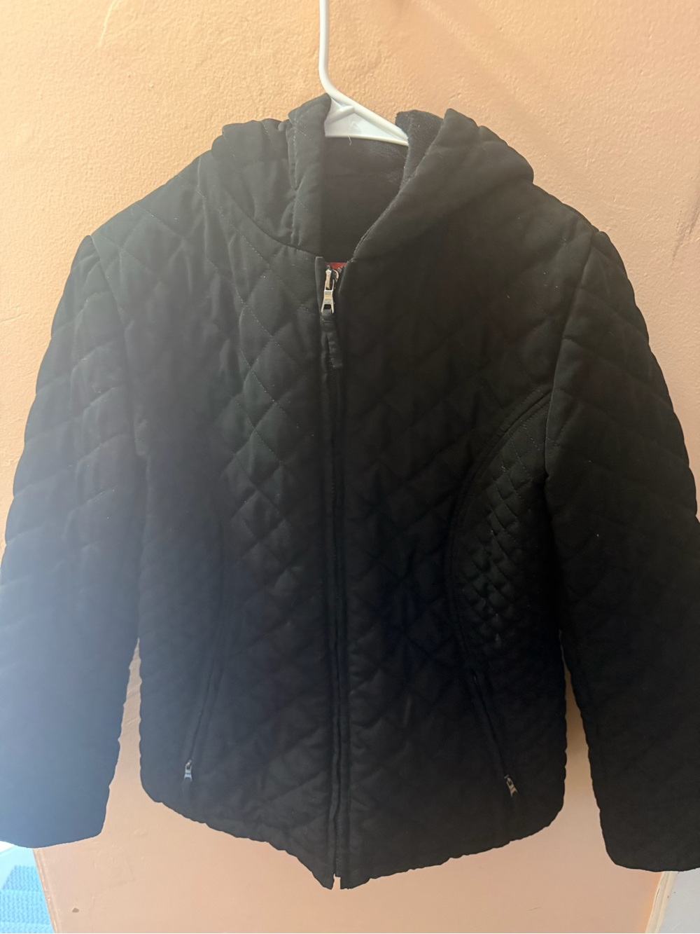 Esprit Black Quilted Hooded Jacket